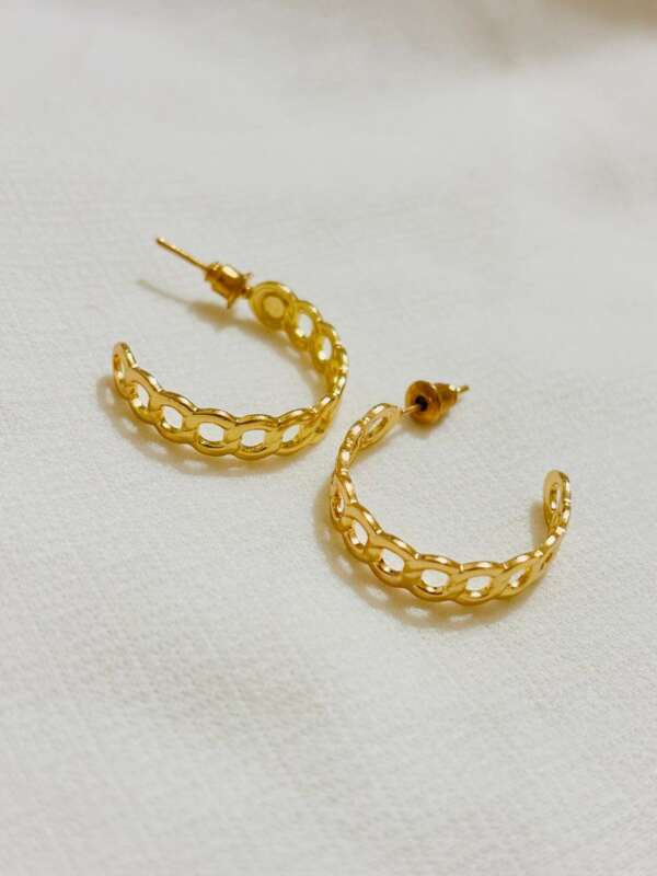 Chain Earring-Hoop Earring