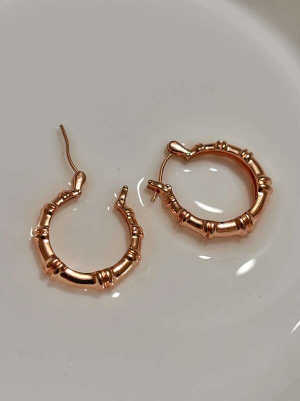 Rose Gold Luxe Hoop Earring