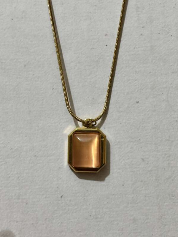 Rose Gold Stone Necklace
